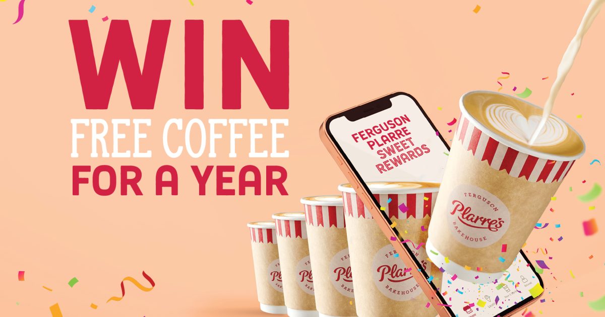 WIN FREE COFFEE FOR A YEAR Ferguson Plarre S Bakehouse   Free Coffee Blog Header 900x600px 1 